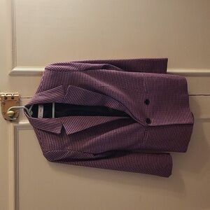 Oversized houndstooth blazer